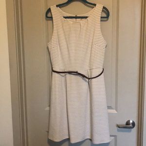 Merona Unlined Striped Dress with Pockets and Belt